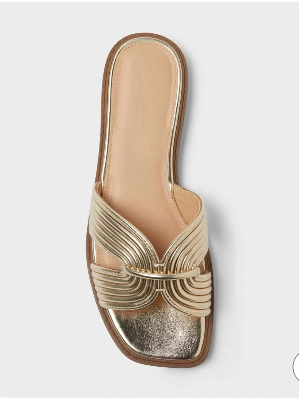 Metallic Gold Mia Layered Sandal Size 8.5 *NEW
